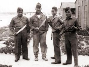 Members of the Bolo Battalion with their namesake blades